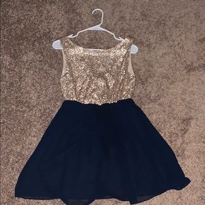 Navy dress with sequins
